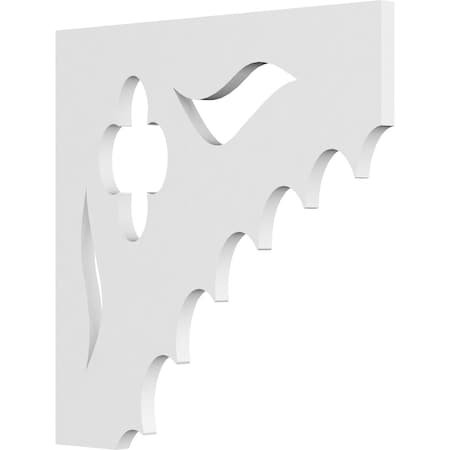 Ekena Millwork Wellington Architectural Grade PVC Bracket, 5/8"W X 14"D X 14"H BKTP01X14X14WE
